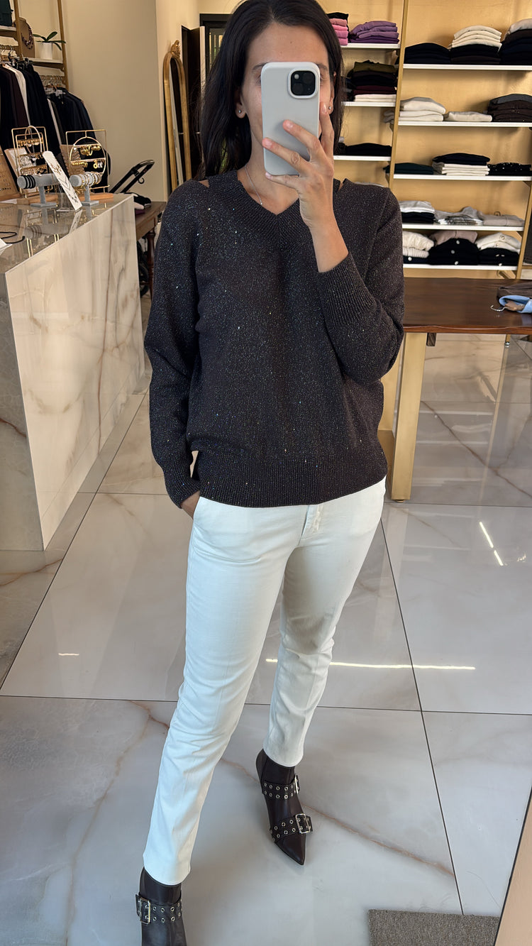 PANTALONE SKINNY - PANNA