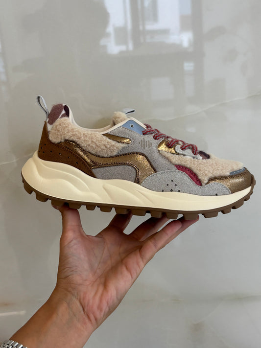 SNEAKERS - BEIGE / ORO