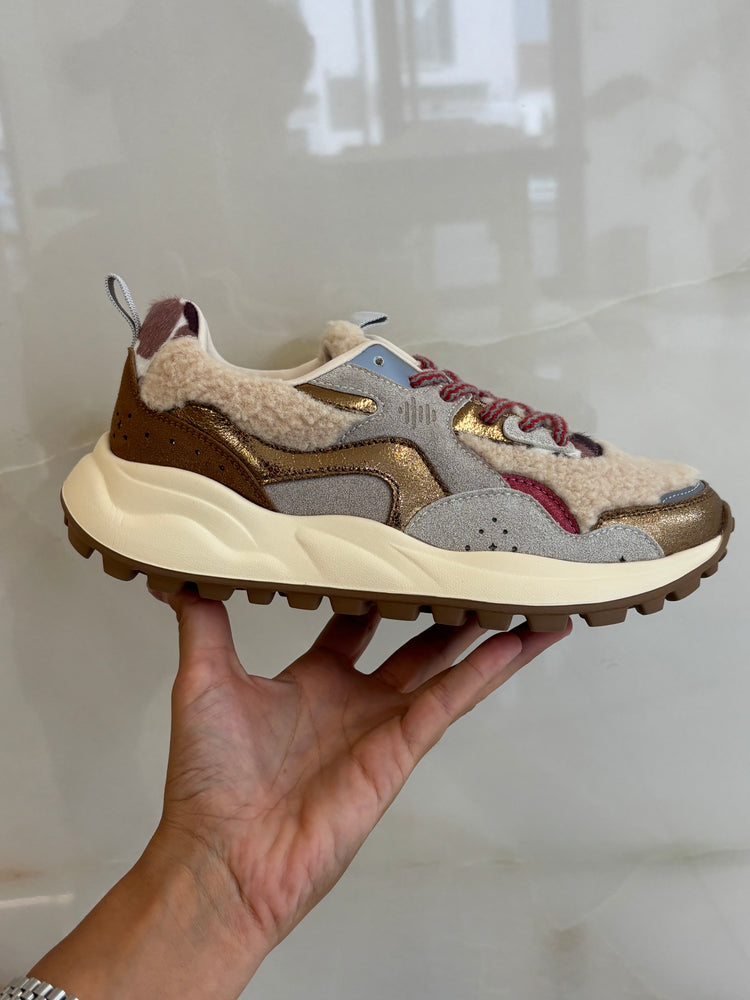 SNEAKERS - BEIGE / ORO