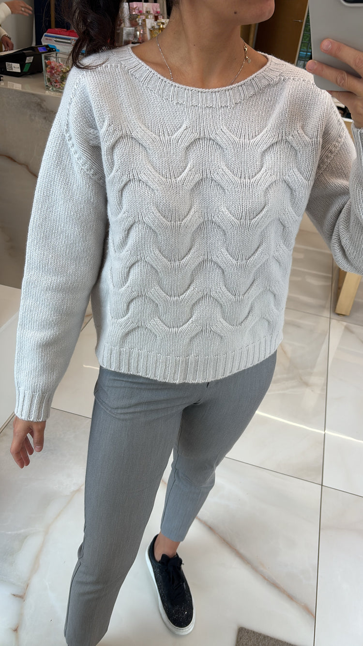 DANIEL &  MAYER - MAGLIONE TRECCE - GRIGIO