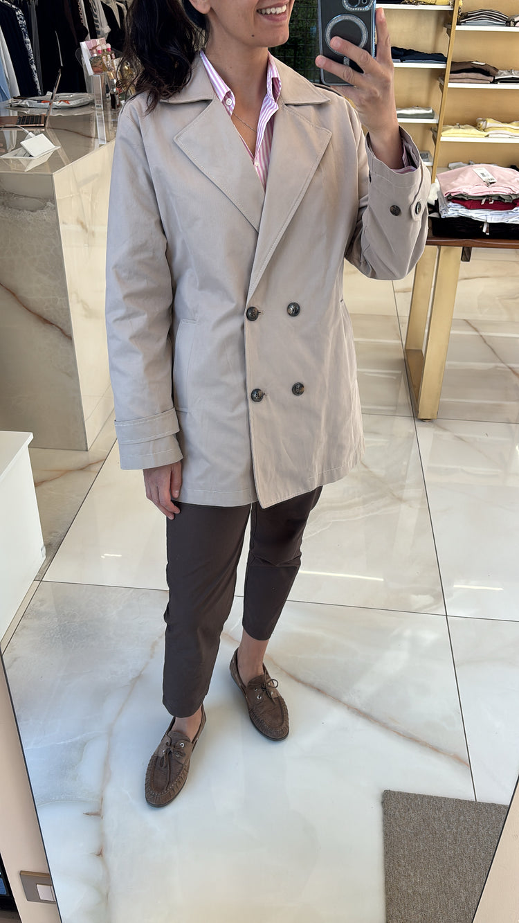 Susy mix - Trench corto doppiopetto - beige
