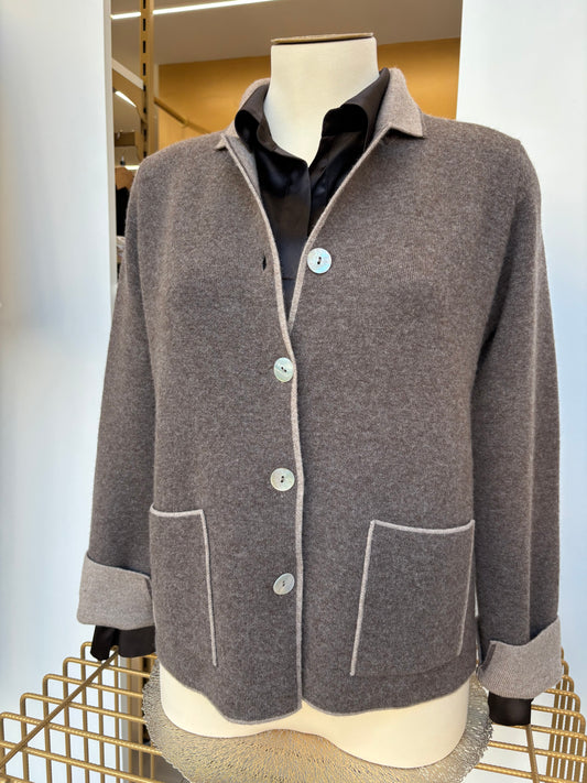 DANIEL E MAYER - GIACCA IN MAGLIA - MORO