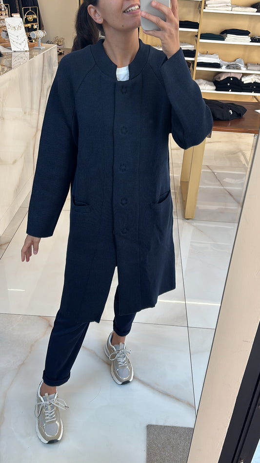 MARGARET - CAPPOTTO IN MAGLIA - BLU