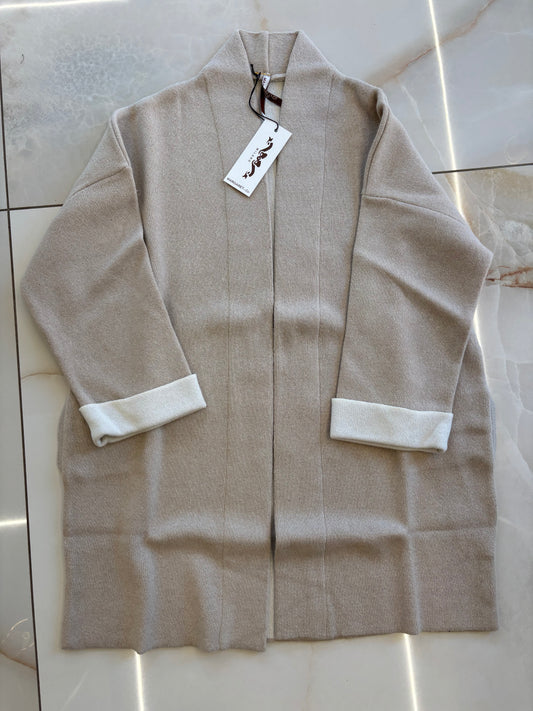 MARGARET -  CAPPOTTINO IN MAGLIA - BEIGE