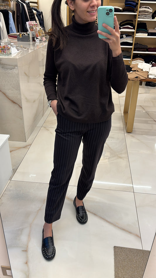 SUSY MIX - PANTALONE GESSATO - NERO