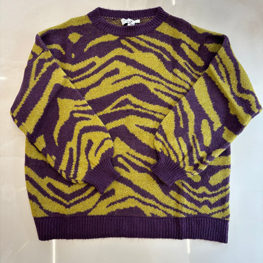 SUSY MIX - MAGLIONE ZEBRATO - VIOLA
