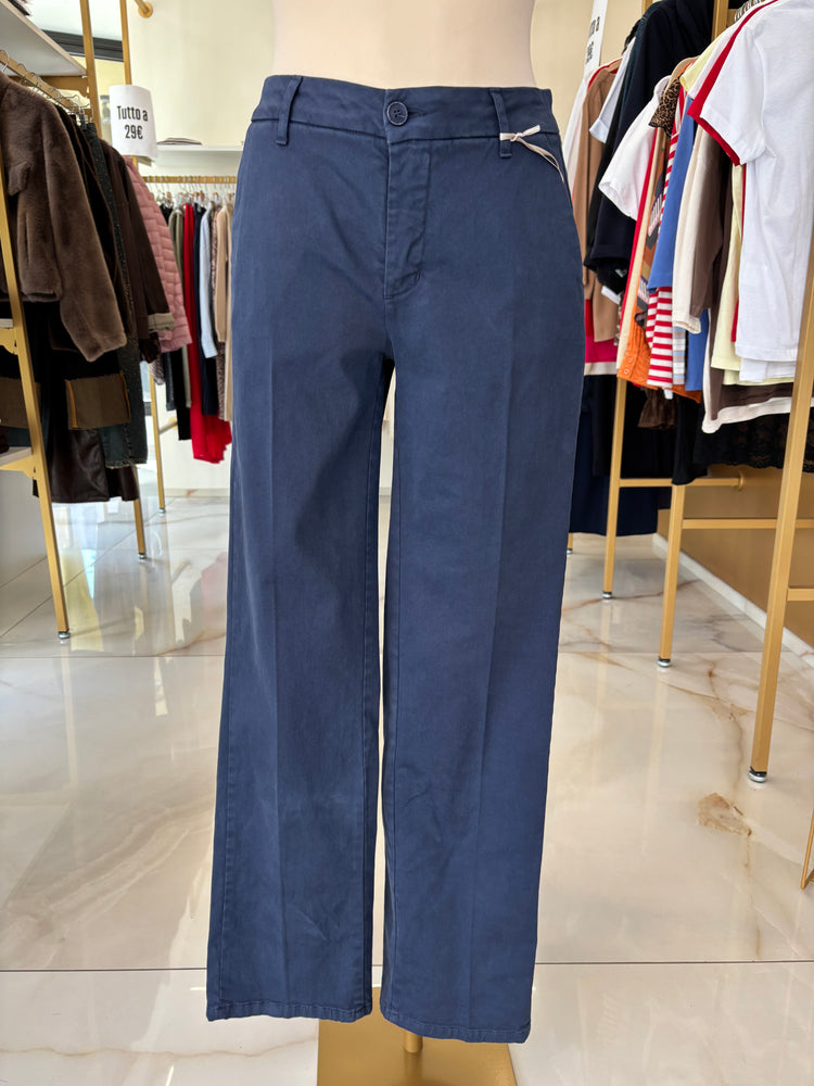 CARMEN - PANTALONE CLASSICO GAMBA DRITTA - BLU
