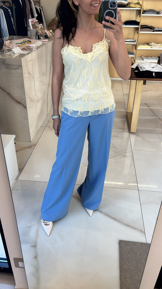 Susy mix - top pizzo - giallo