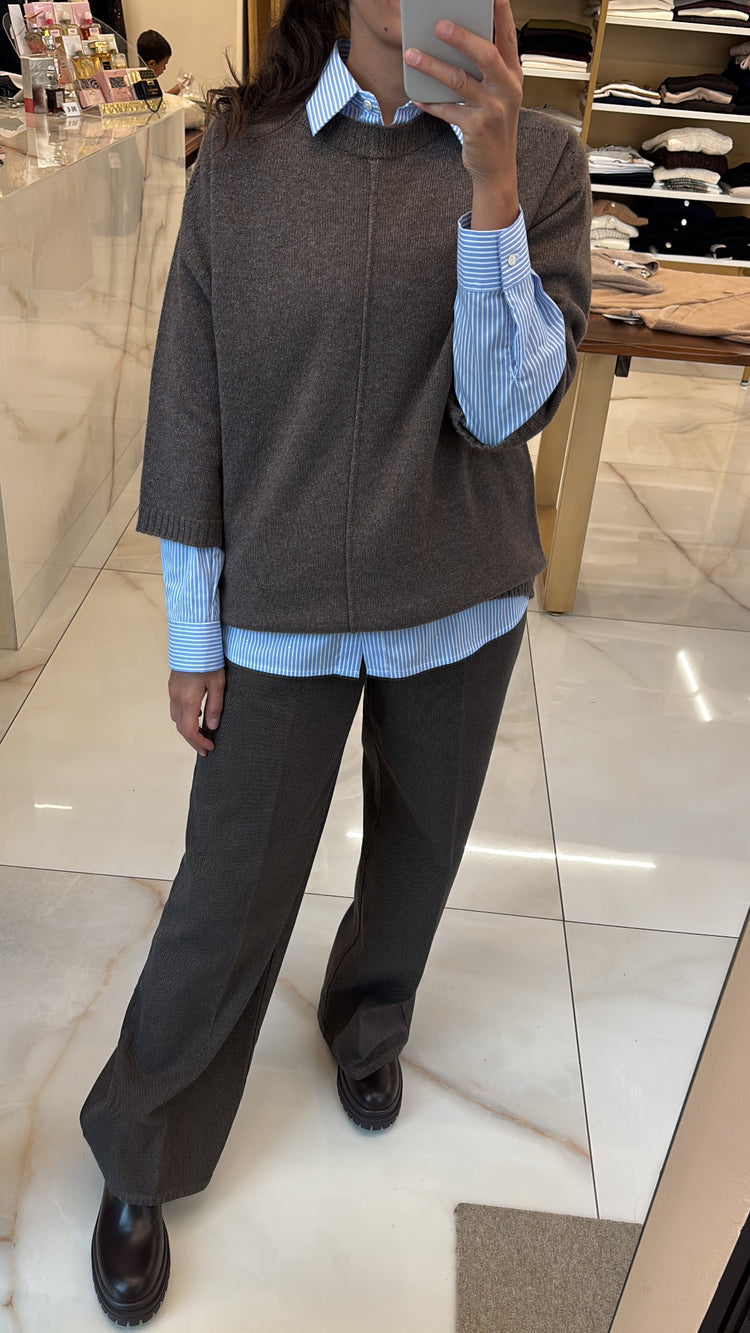 MARGARET - MAGLIONE LUREX MA6614 - CHOCO