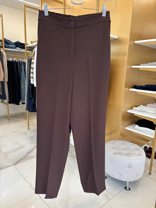 ANGELA DAVIS - PANTALONE - CIOCCOLATO