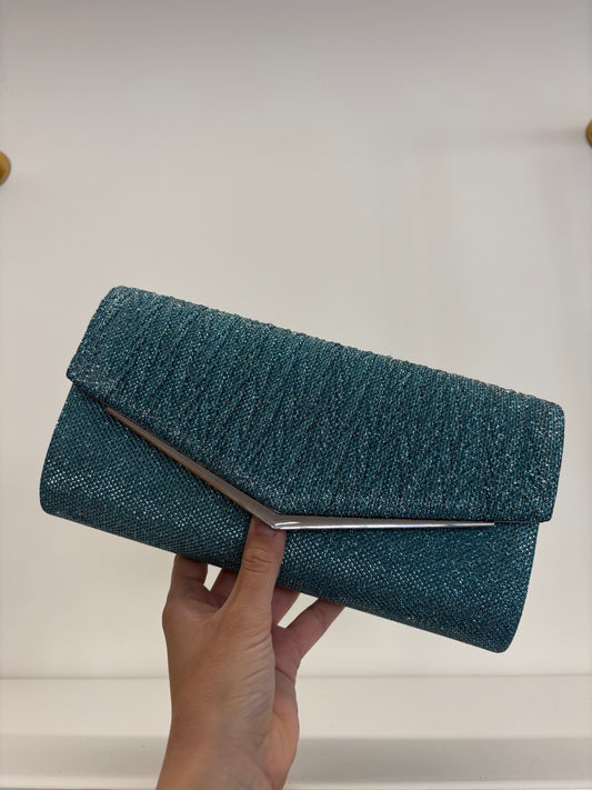 POCHETTE - GLITTER - VERDE ACQUA