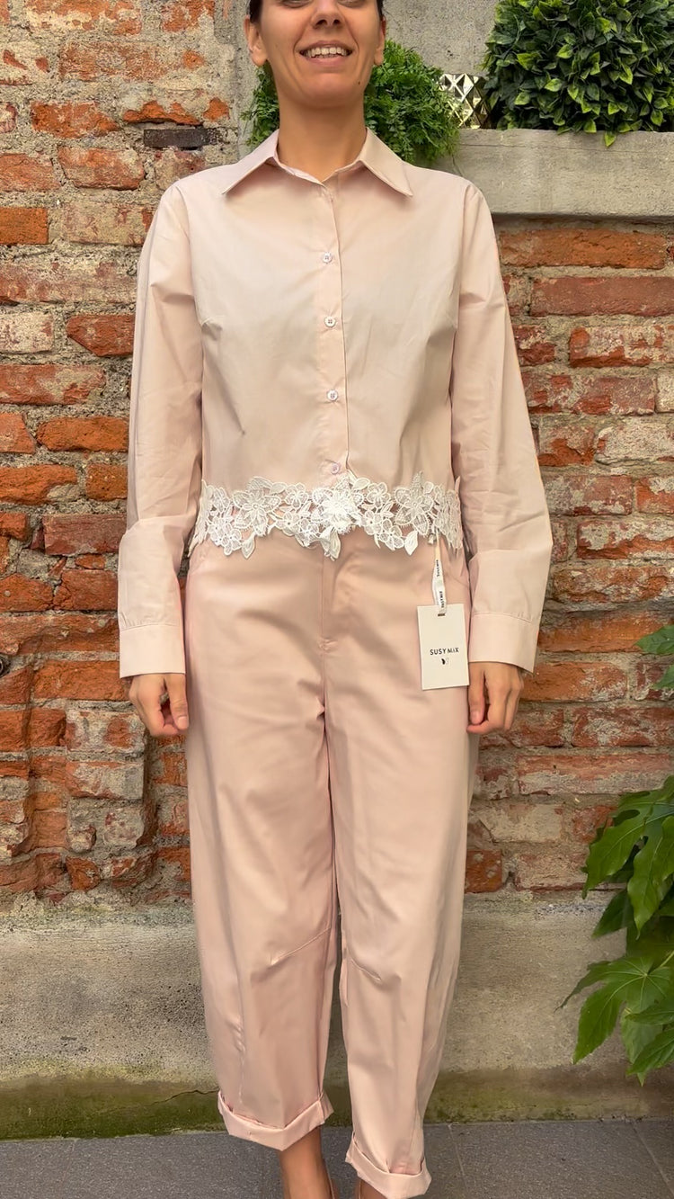 SUSY MIX - CAMICIA PIZZO - ROSA