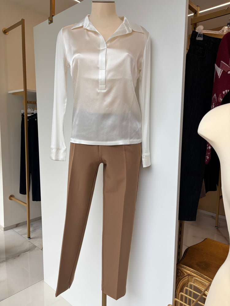 DANIEL E MAYER - MAGLIA CAMICIA SETA - BIANCA