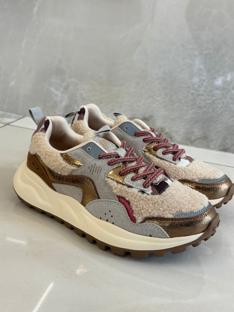 SNEAKERS - BEIGE / ORO