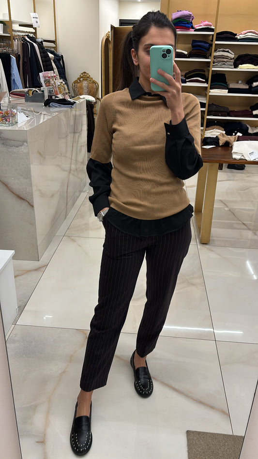 HAVEONE - MAGLIA MEZZO COLLO - CAMMELLO