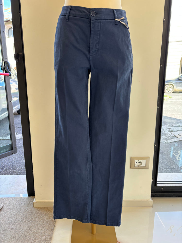 CARMEN - PANTALONE CLASSICO GAMBA DRITTA - BLU