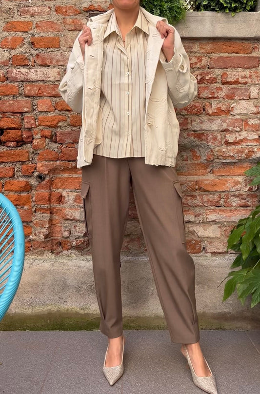 SUSY MIX - TRENCH RICAMATO -  PANNA