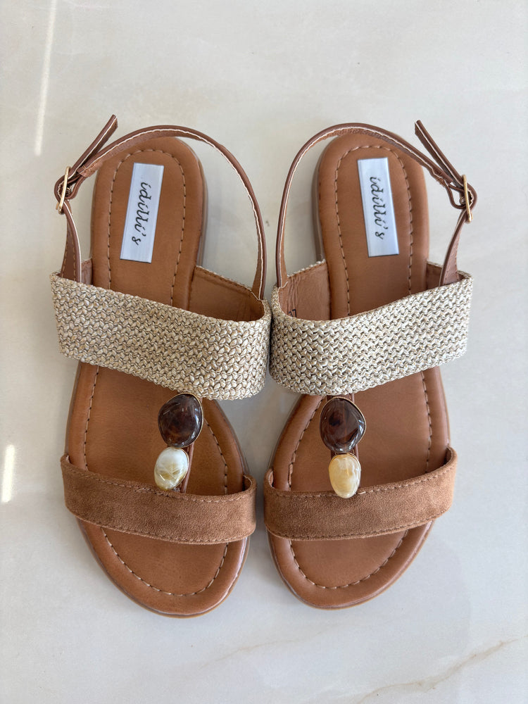 Sandalo fascia - Beige
