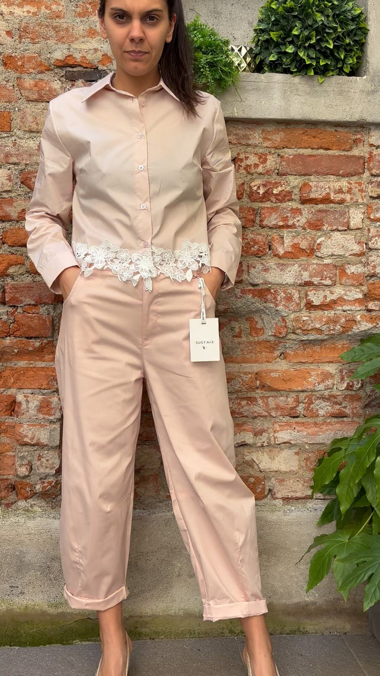 SUSY MIX - CAMICIA PIZZO - ROSA