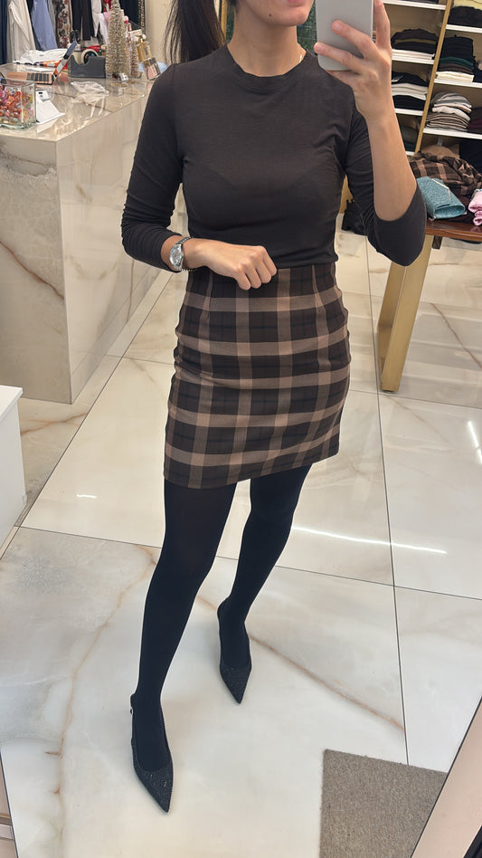 SUSY MIX - MAGLIA GIROCOLLO CACHEMIRINA - MORO