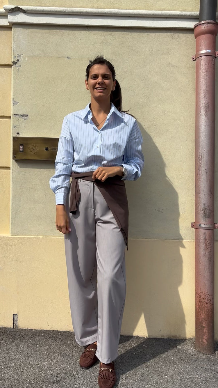 SUSY MIX - CAMICIE GESSATA - CELESTE