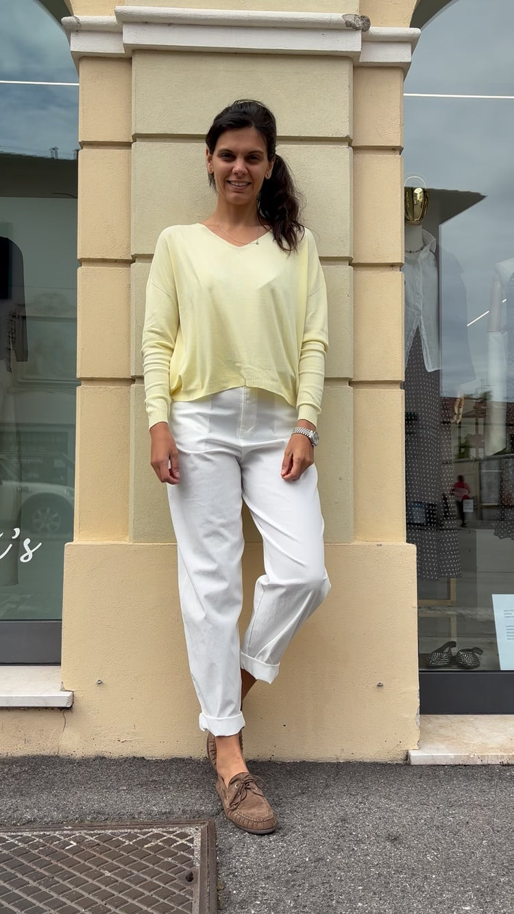 SUSY MIX - Pantalone Love  - Bianco