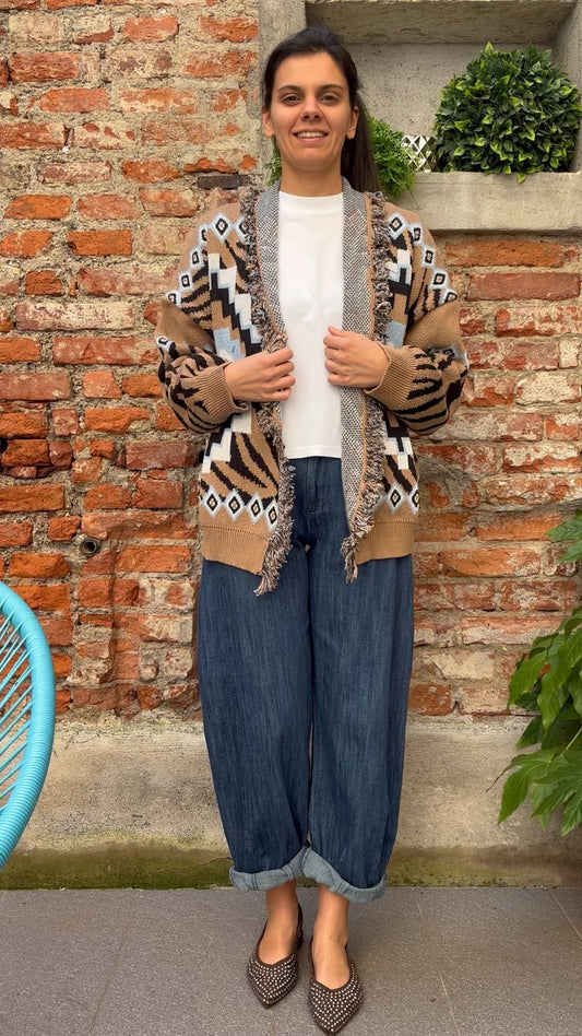 TENSIONE IN - CARDIGAN ZEBRA