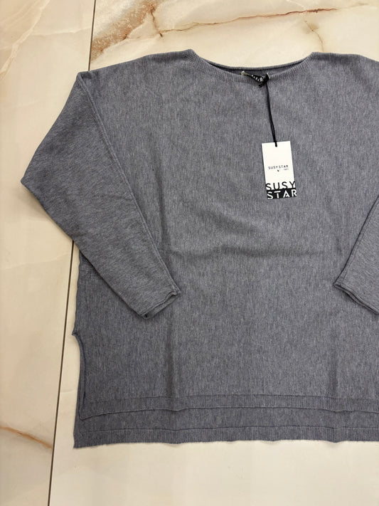 SUSY STAR - MAGLIONE BARCHETTA - GRIGIO