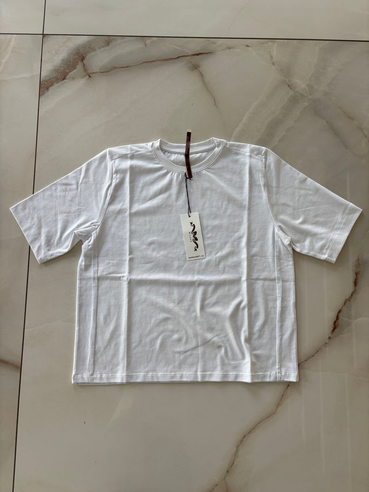 Margaret - Maglia Basica Cuciture - Bianco Ottico - tg XL