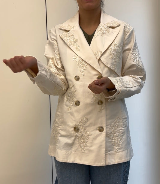 SUSY MIX - GIACCA RICAMATA  - PANNA