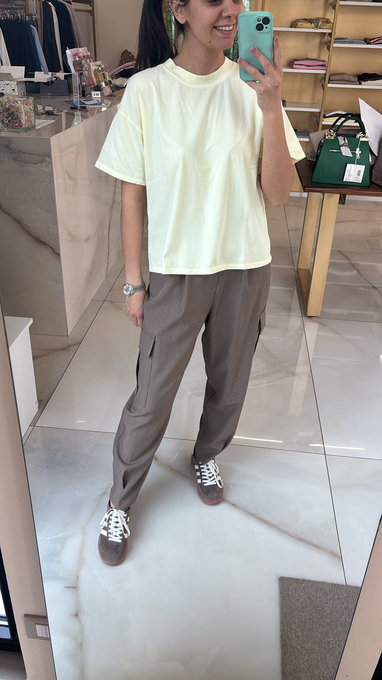 SUSY MIX - T SHIRT SCATOLETTA - GIALLO