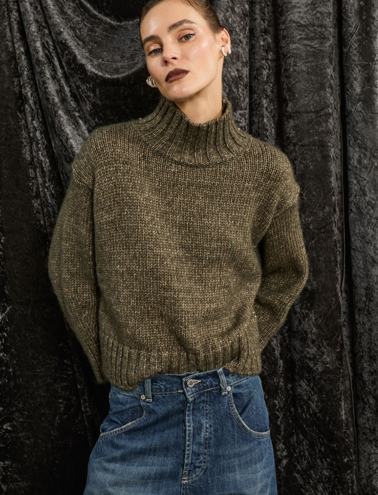 SOUVENIR - MAGLIONE ALPACA - VERDE