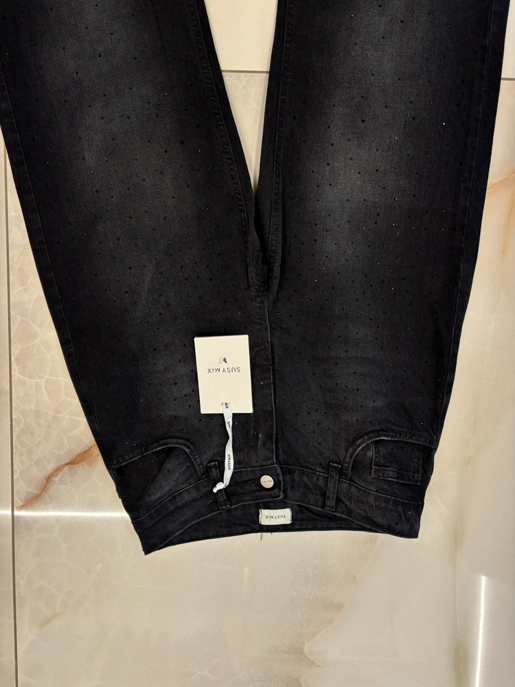 SUSY MIX - JEANS STRASS - NERO