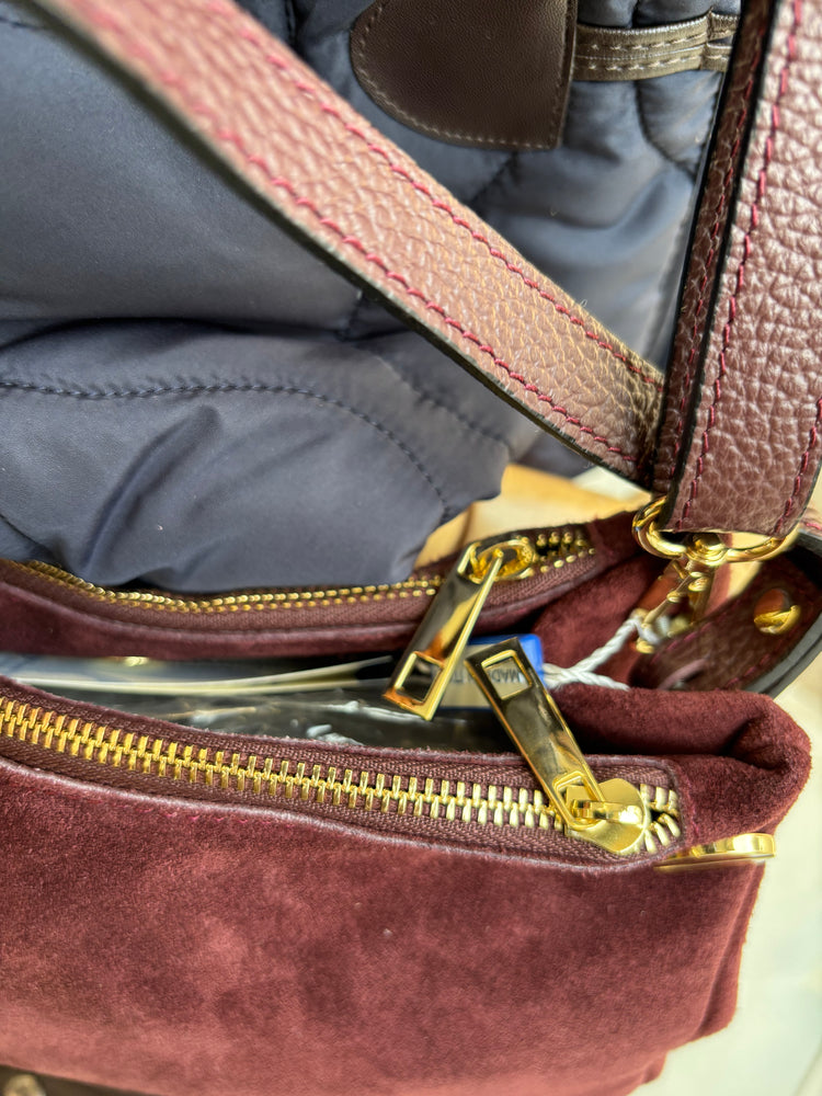 BORSA MEDIA C/TRACOLLA - BURGUNDY