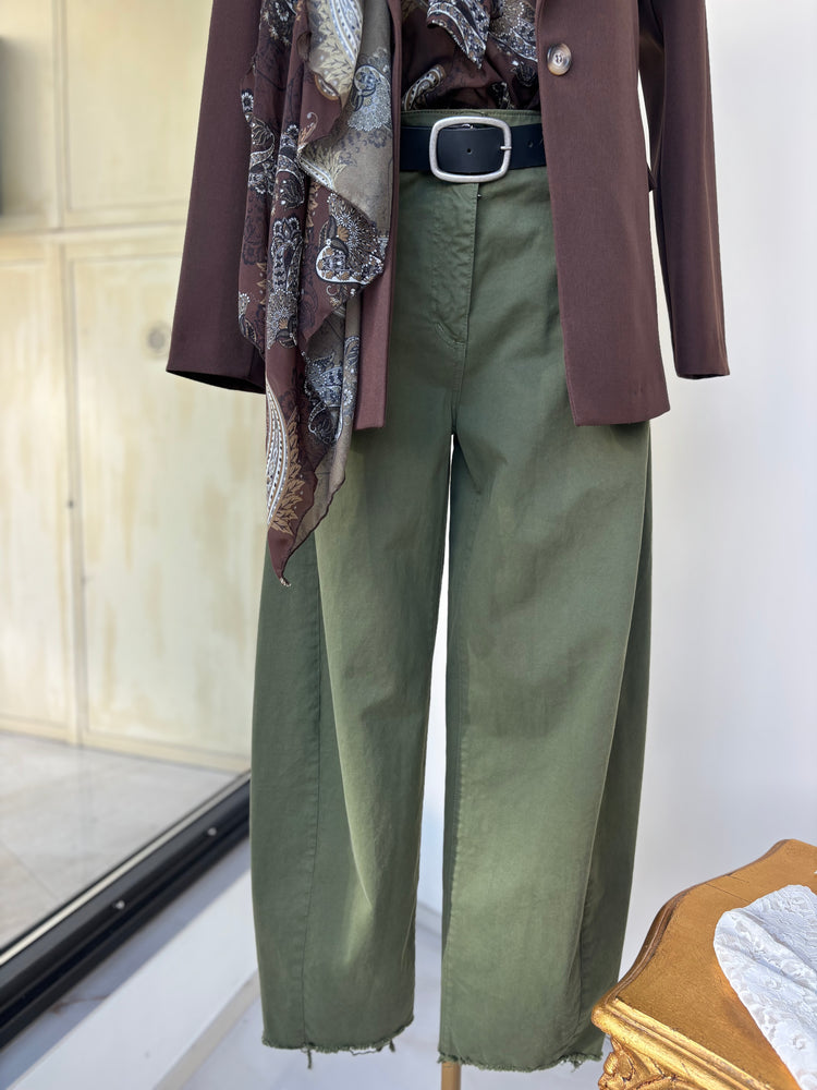 SOUVENIR - PANTALONE OVETTO CON CINTURA - VERDE