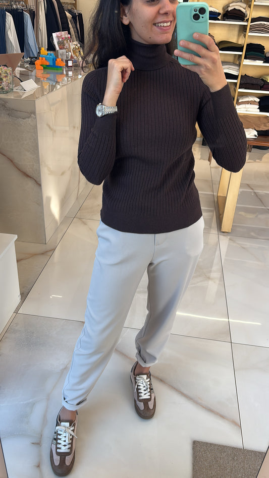 SOUVENIR - PANTALONE BASICO CON COULISSE - GESSO