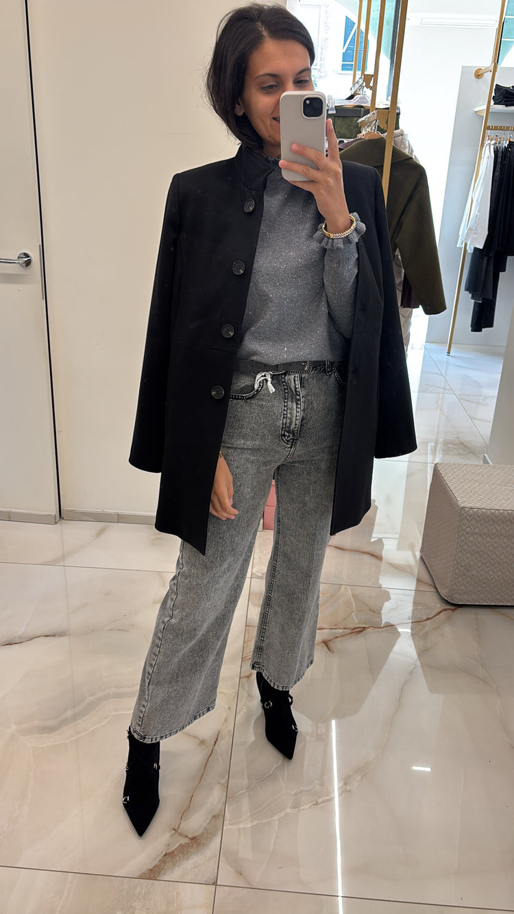 SUSY MIX - JEANS GAMBA DRITTA SLAVATI - GRIGIO