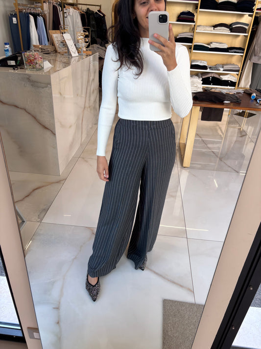 SUSY STAR - PANTALONE GESSATO - GRIGIO