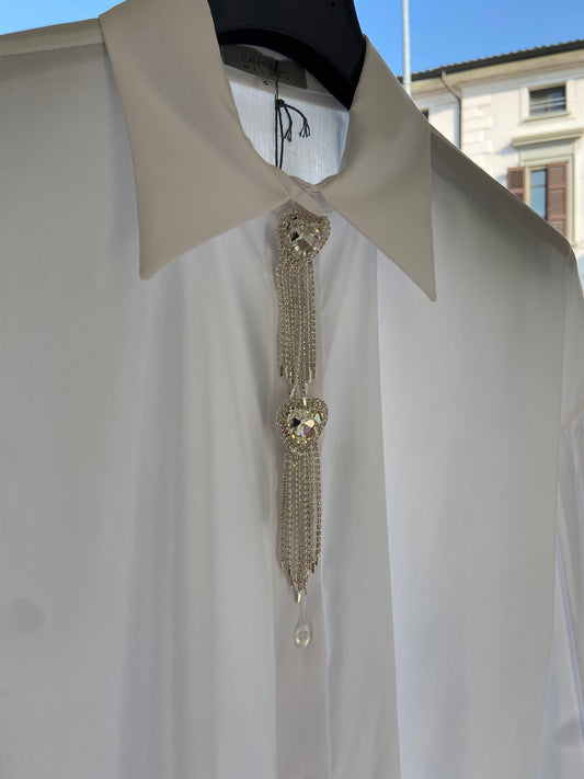 CAMICIA BIANCA CON DOPPIA SPILLA