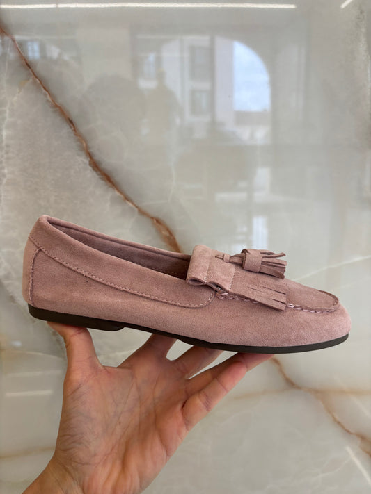 Mocassino - Frange - Rosa
