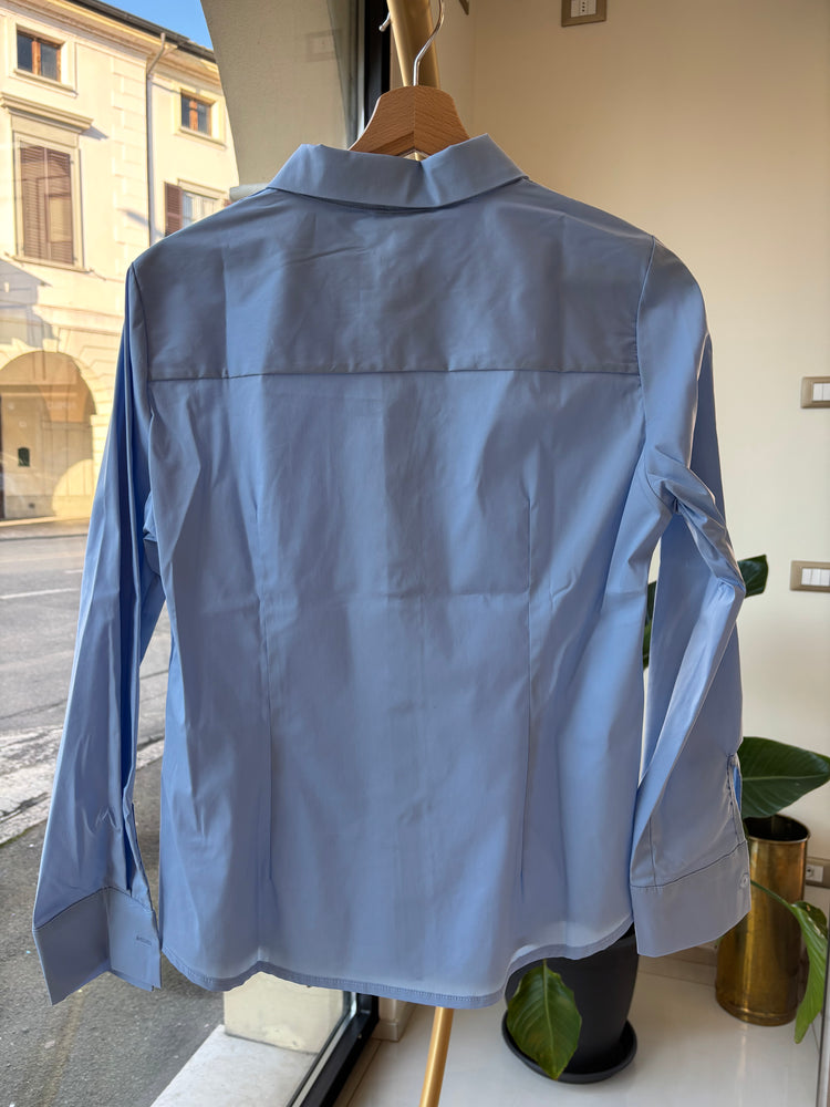 SUSY MIX - CAMICIA BOTTONE GIOIELLO - AZZURRA