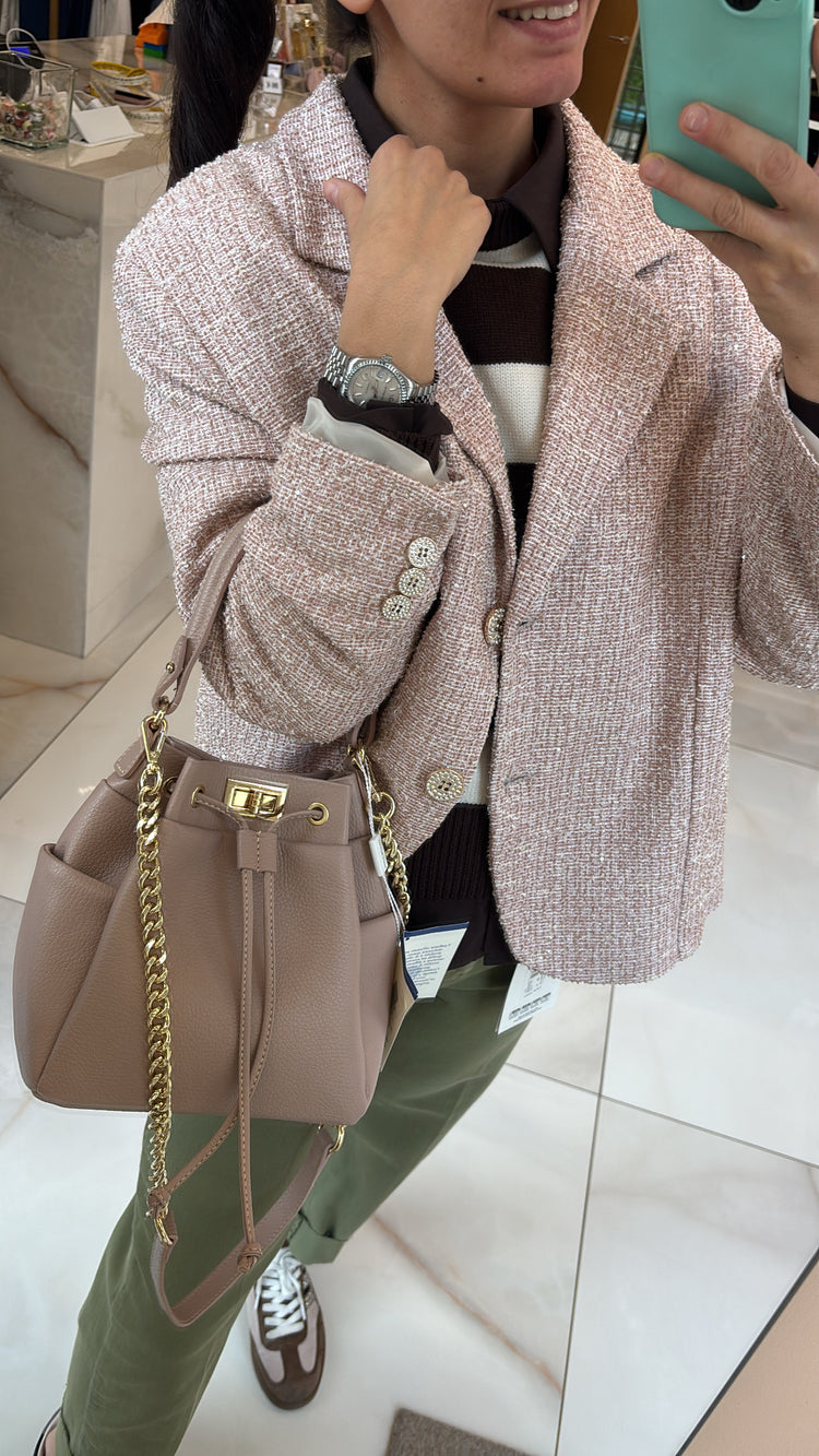 SUSY MIX - GIACCA LUREX - ROSA