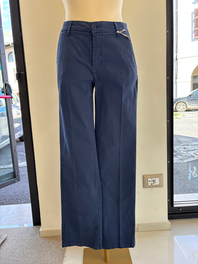 CARMEN - PANTALONE CLASSICO GAMBA DRITTA - BLU