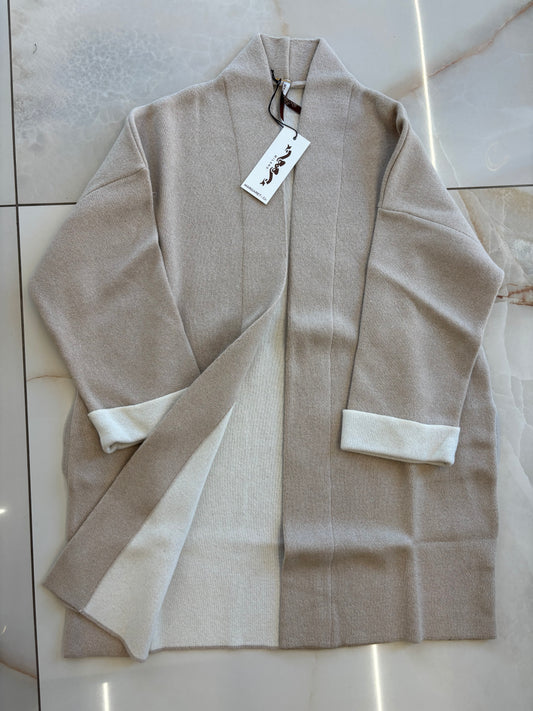 MARGARET -  CAPPOTTINO IN MAGLIA - BEIGE