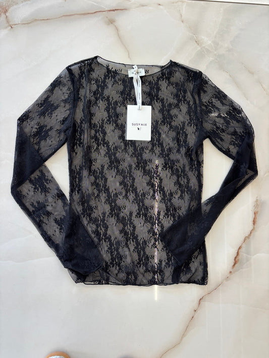 SUSY MIX - MAGLIA PIZZO - NERA