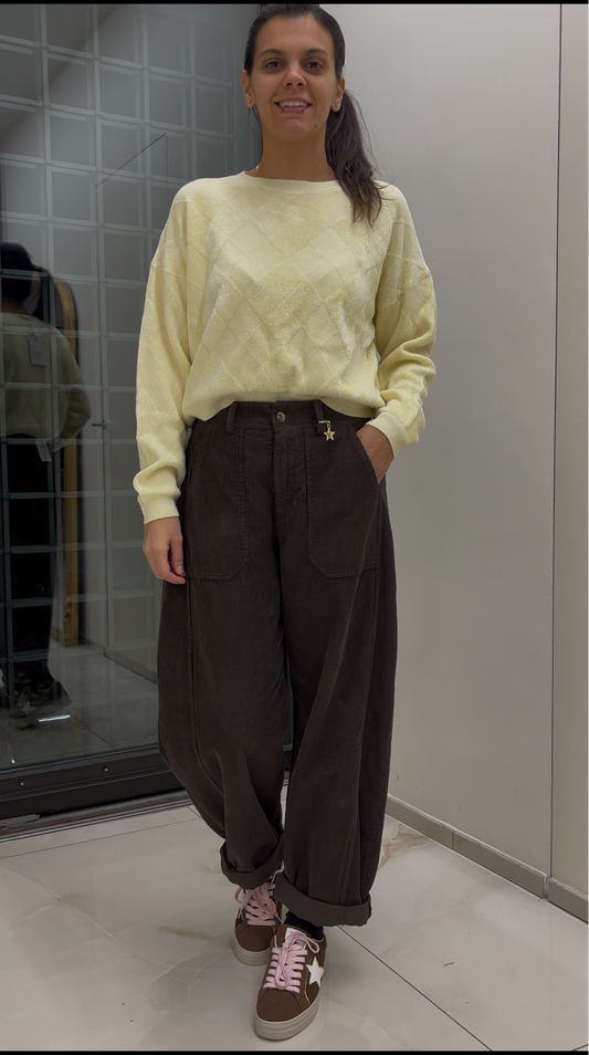 SUSY MIX - MAGLIONCINO ROMBI - GIALLO POLENTA