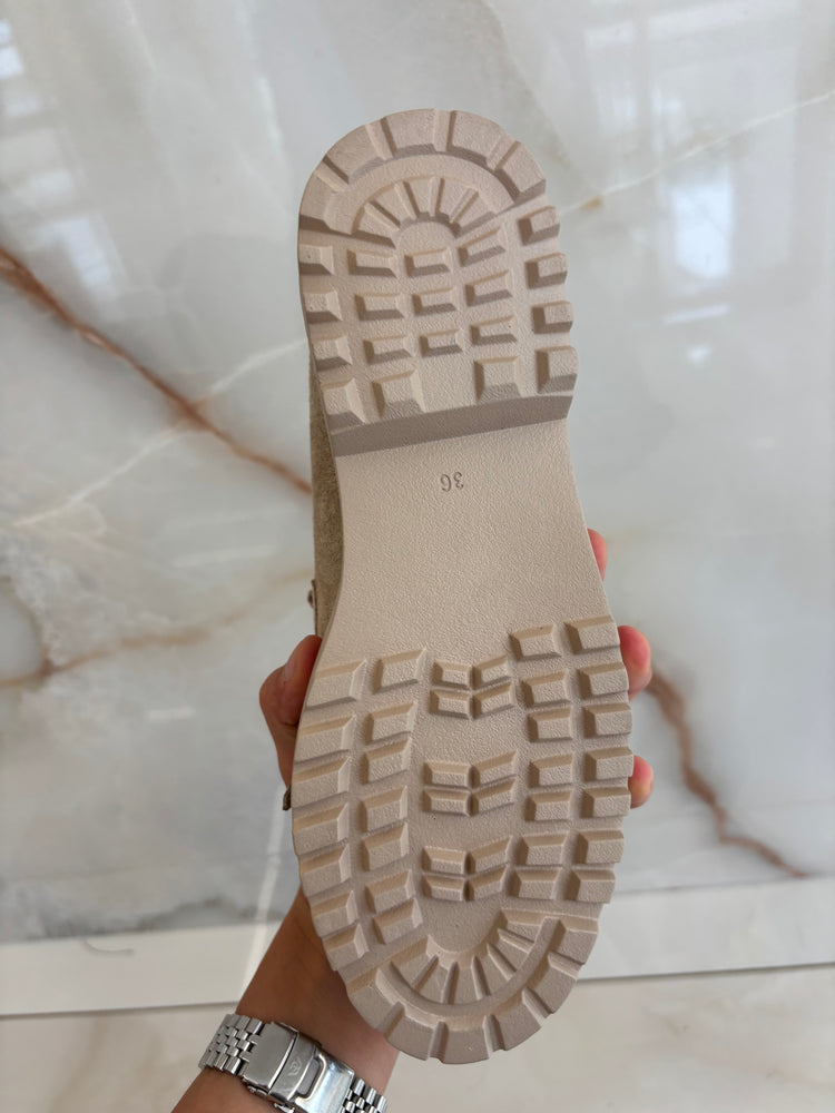 Mocassino - Frange - Beige