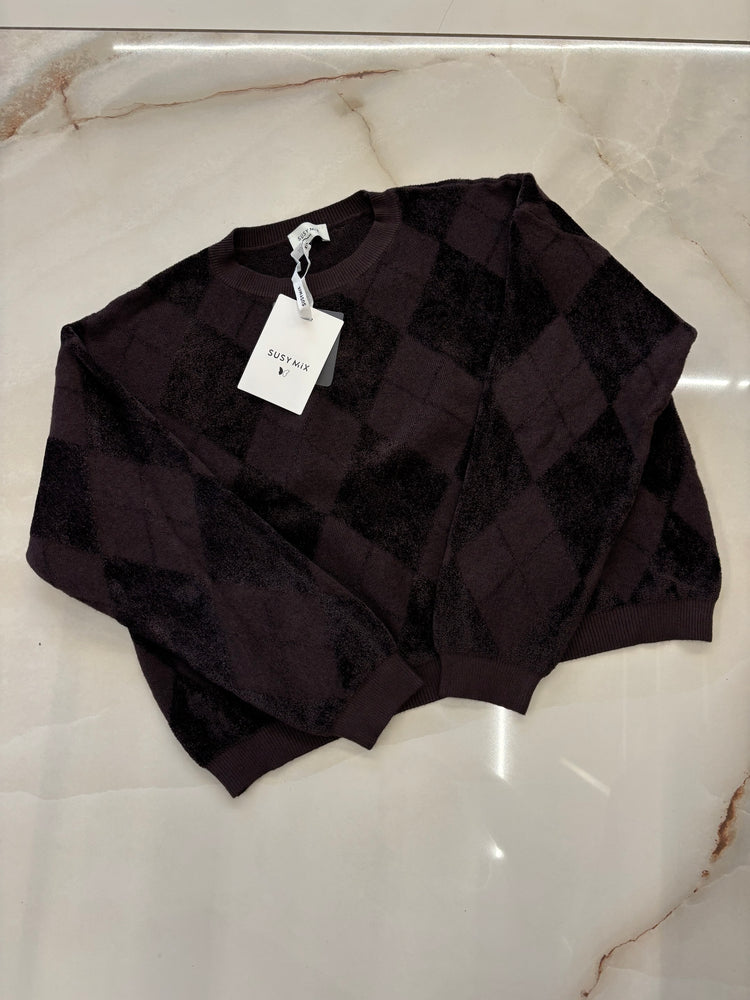 SUSY MIX - MAGLIONCINO ROMBI - CHOCO