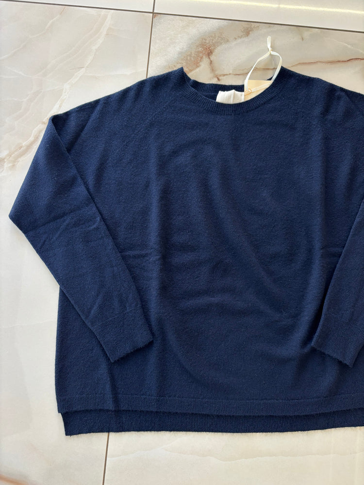 ANGELA DAVIS - MAGLIONCINO GIROCOLLO - GIULIA RI9PA12 - BLU