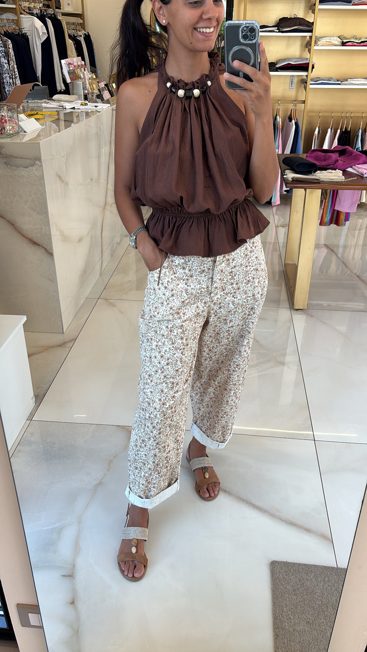 Susy mix - Pantalone fiorellini - rosa